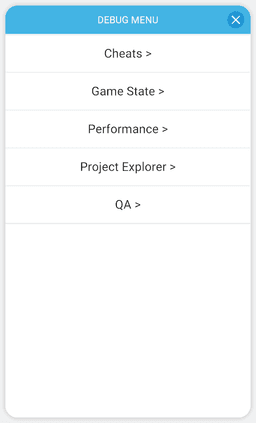🃏 Debug Menu – GameSuite