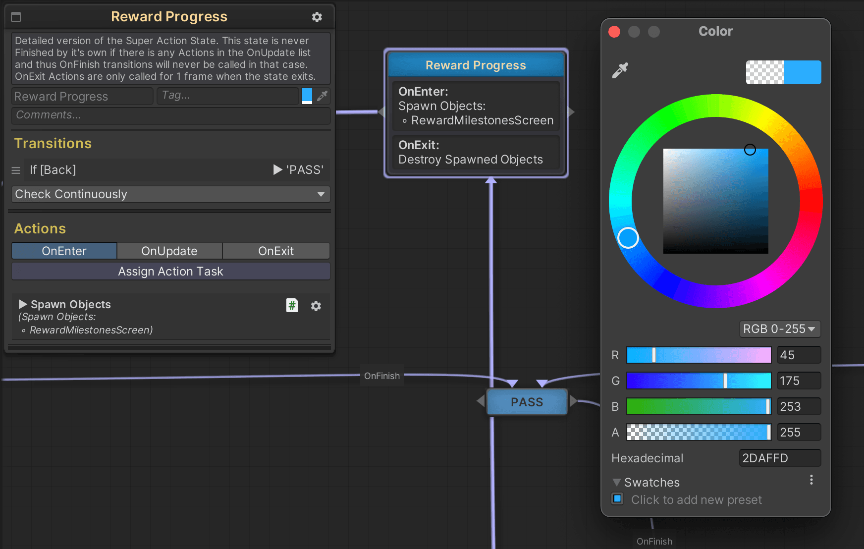 Node colors