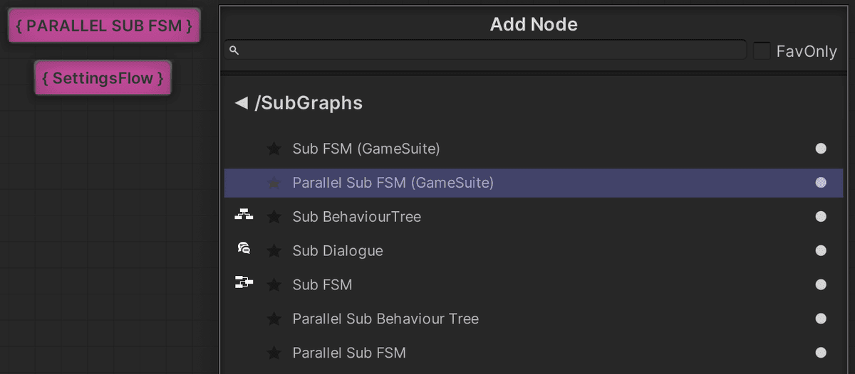 Sub FSM (GameSuite)